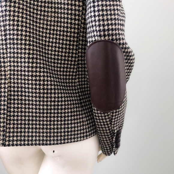 HP❤️ J. Crew Houndstooth Schoolboy Blazer Patch 14 - Picture 7 of 8